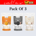Set of 3 | Cozmo Organic Orange Peels Powder, Activated Charcoal Powder, Pure Rice Powder. 