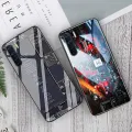 For OPPO Reno 3 Back Cover Version Theme Case Tempered Glass Protection shockproof Cover for OPPO Reno3 case Transparent Circuit Board Design Full Coverage Phone cases. 