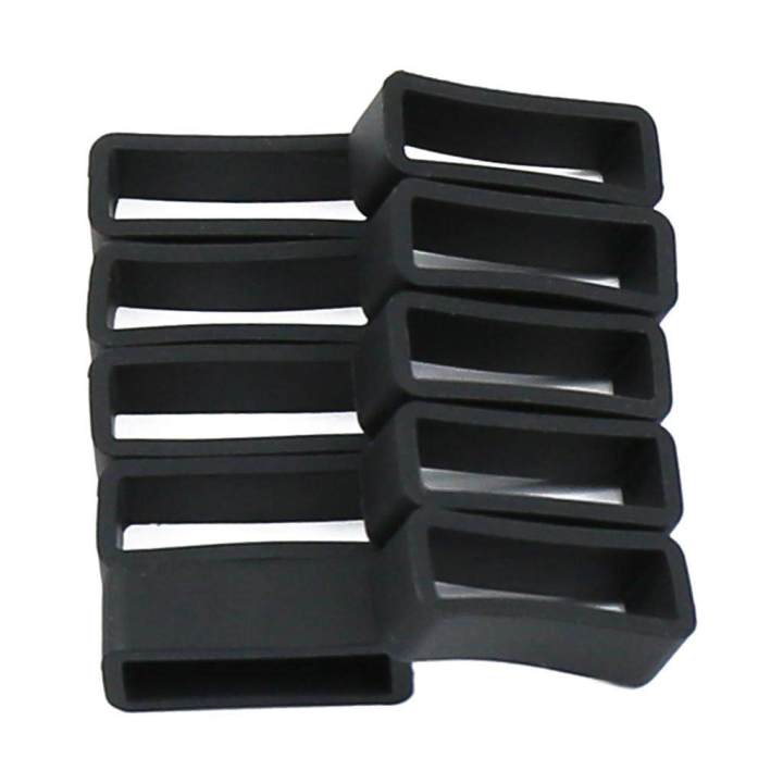 20x Silicone Watchband Strap Loops Black Watch Strap Holder Fastener Rings, Wristwatch Keeper Retainer Smart Watch Band Repair , 10mm 14mm