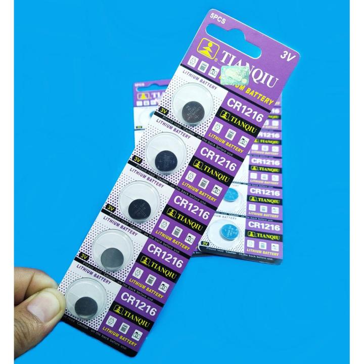 DreamsMart 5pcs HQ CR1216 3V Lithium Battery Cell Watch Remote Toys Coin Button 1216 Cell DIY Projects