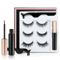 3 Pairs Magnetic Eyelash With Magnetic Liquid Eyeliner & Tweezer Eyelash. 