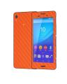 Sony Xperia M4 Aqua Orange Carbon Fiber Texture Mobile Skin. 