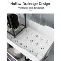 Kitchen Storage Trolley, Plastic Serving Rolling Cart Basket Tray with Wheels, for Bedroom Bathroom Office. 