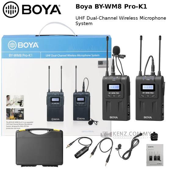 BOYA BY-WM8 Pro-K1 UHF Dual-Channel Wireless Microphone System
