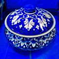 Multani Blue Pottery Handi 1 kg handi size/  Home decor / handicrafts. 