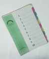 Office file Separators  10 Card Dividers  Size: 22.5 x 29.7cm A4, Multicolor. 