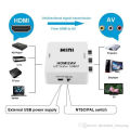 HDMI To RCA AV/CVBS Adapter HD 1080P Mini HDMI2AV Video Converter Box for TV D. 