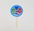 PJ MASKS THEME CUPCAKE TOPPER - PACK OF 10 CUPCAKE TOPPERS - PJ MASKS CUPCAKE TOPPERS. 