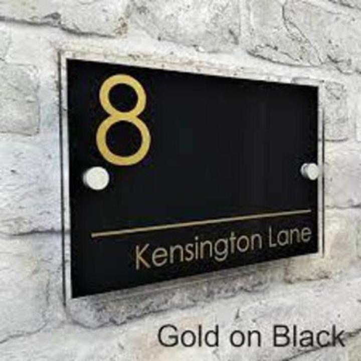 Customize house nameplate for your modern home 12*6 inch dimension name plate stylish name plate