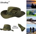 Sun Hat for Men Cotton Summer Breathable Foldable Safari Boonie Hat. 