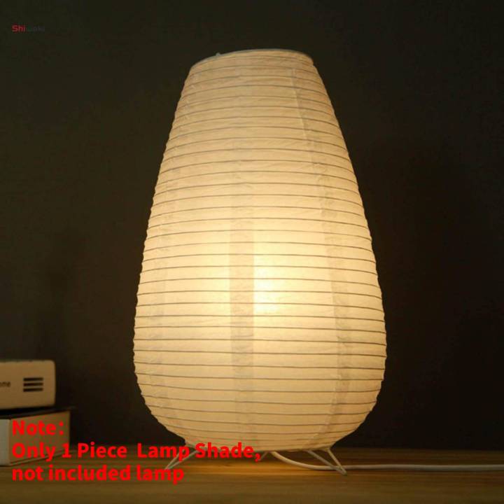 White Paper Lantern Lampshade Desk Lamp Shade, Standing Lamp Decor Easy to Assemble