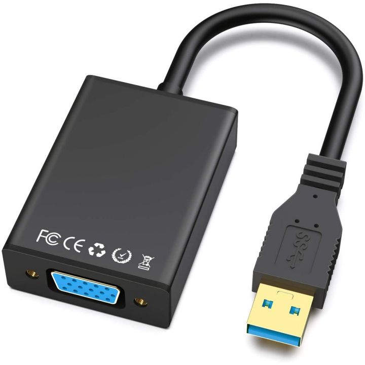 ABLEWE USB 3.0 to VGA Adapter, USB 3.0/2.0 to VGA Multi-Display Converter Support Resolution 1080p for Win 7/8/8.1/10 (Not works for Chromebook,Linux,MAC OS)