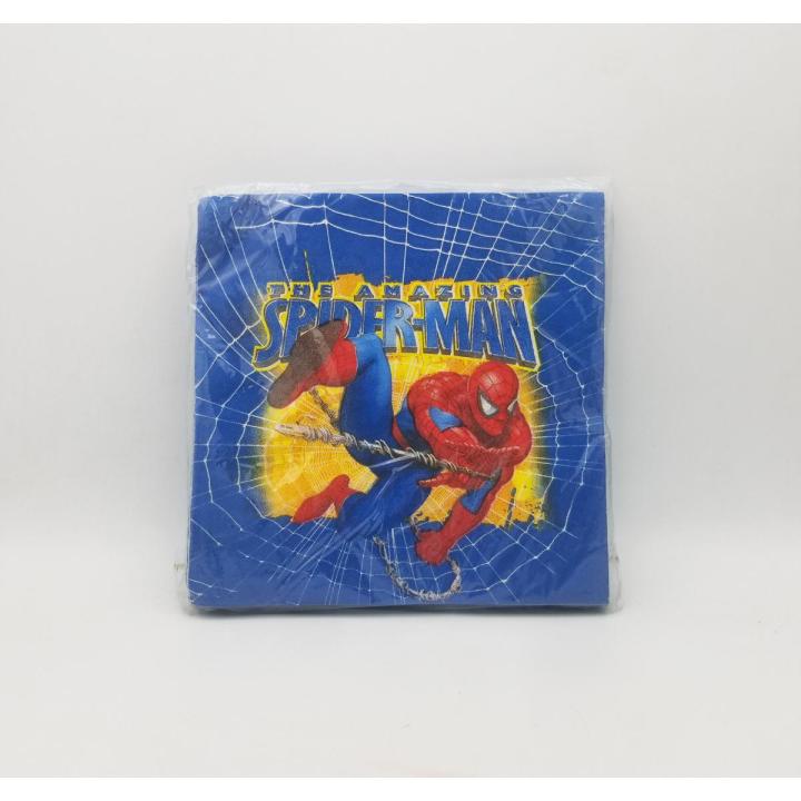 SPIDERMAN THEME NAPKINS PACK OF 20 SPIDER-MAN PARTY TABLEWARE NAPKINS