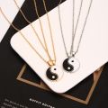 New Chinee tyle Tai Chi Ancient tyle Magnetic Necklace BFF Brother Good Friend Couple Tai Chi Pendant Gift tudent Jewelry. 