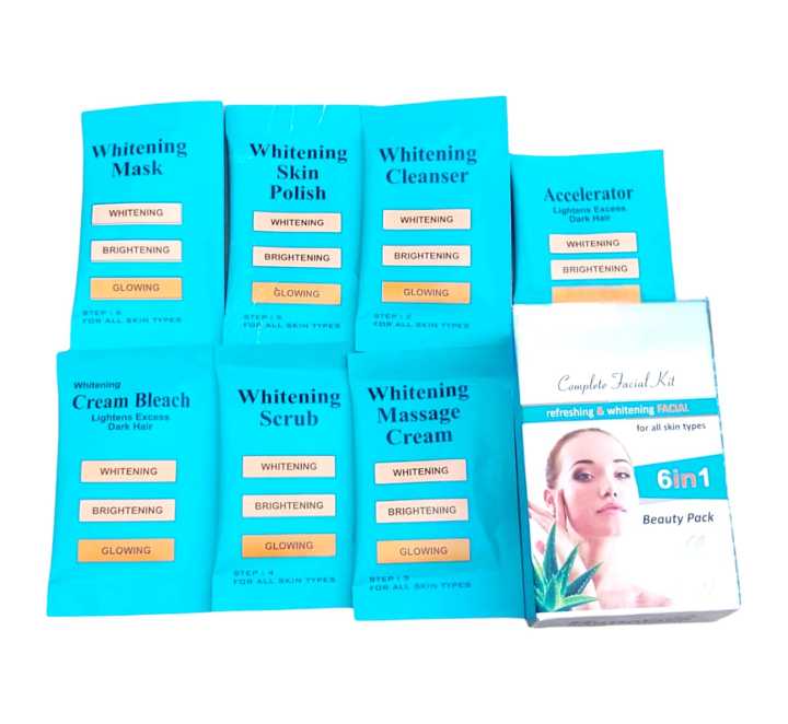 New 6 Steps Whitening Sachet Facial Kit
