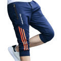 Men's All Eyes Printed Sports Gym Long Cotton Summer Three Quarters Shorts for Men And Nicker for Boys. 
