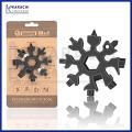 18 In 1 Snowflake Wrench Multi Tool Spanner Hex Multifunction Stainless Steel Survival Tools Screwdriver Bottle Opener Allen Key Keyring Pocket Portable EDC Keychain Compact Universal For Repairing Gadget Household Equipment Travel Hiking Cycling. 