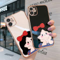 Jizetin (Free Lanyard) for Vivo V20 SE Back Cover Cute Princess Luxury 6D Plating Case Side Pattern Soft Silicone Square Phone Cases. 