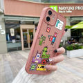 JIUMOO Case For Infinix Hot 10 Play Case Fashion Cartoon Monster Cube Thin Shockproof Square Edge Silicone Casing Full Cover Camera Protect Cases Softcase. 