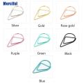 50 Pieces Metal Drop Shape Paper Clips Kawaii Cute Bookmark Clip Stationery. 