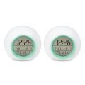 2X Kids Alarm Clock - Wake Up Light Digital Clock with 7 Colors Chang, Press Control and Snooze Function for Bedrooms. 