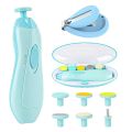 6 in 1 Baby Nail Trimmer Portable Electric Baby Manicure Pedicure Nail Clippers Infant Newborn Baby Nail Cutter with LED Light Suitable for Newborns, Adults or Toddlers. 