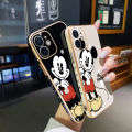 YIWESAN For vivo Y20i Case Thin Plating Side Edge Square New Design Phone Cases Cartoon Cute Mickey Pattern Silicone Casing Full Cover Camera Protection Shockproof Softcase. 