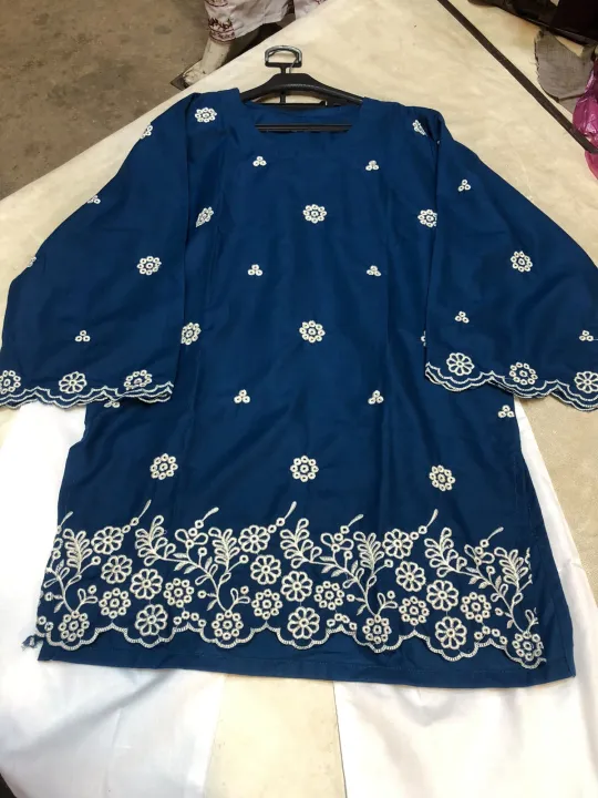 2%20Pcs%20Teal%20Embroidered%20Lawn%20Suit%20For%20Women%20Soft%20Fabric%20Blue%20Casual%20Wear%20Summer%20High%20Quality%20Modern%20Look%20-%20Image%206
