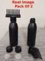 Hair Oil Comb Bottle - Anti Lice Comb - Best Applicator Hair Oil Bottle - Imported Multipurpose 130ml Comb Bottle - Pack of 2 - Golden & Black Colour Available. 