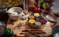 Indian masala box Stainless steel spice box with 7 spice containers with see through lid masala box spice box steel in Pakistan. 