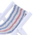 HelloWorld Foldable Deckchair Realistic Mini Wooden Deckchair DIY Decoration. 