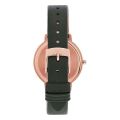 Emporio Armani Wrist Watch for Women / Wrist Watch For Girls Quartz Green Leather Strap Mother Of Pearl Dial 32mm Watch AR11150. 