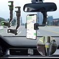 360° Rearview Mirror Car Phone Holder Universal Mount for 4-6.1 Inch Mobile Phones. 