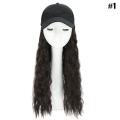 Baseball Cap with Synthetic Hair Extension Long Hair Wig Hat for Women. 