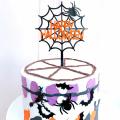 Happy Halloween Acrylic Cake Topper Cake Golden Silvery Letters Resuable Topper Cupcake Dessert Decor Supplies. 