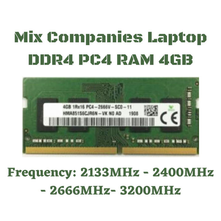 DDR4 PC4 RAM 4GB SO-DIMM Laptop RAM