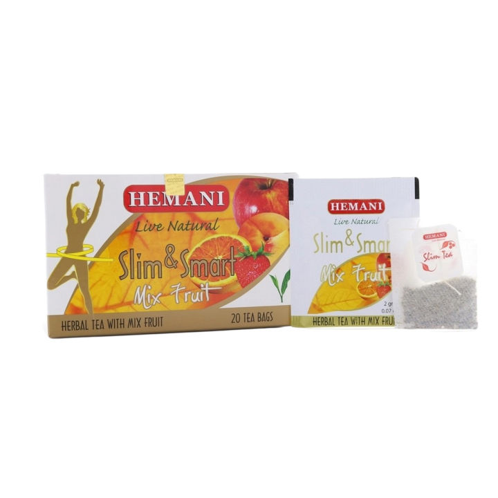 𝗛𝗘𝗠𝗔𝗡𝗜 𝗟𝗜𝗩𝗘 𝗡𝗔𝗧𝗨𝗥𝗔𝗟 - MIX FRUIT SLIM & SMART TEA 20 T-BAGS