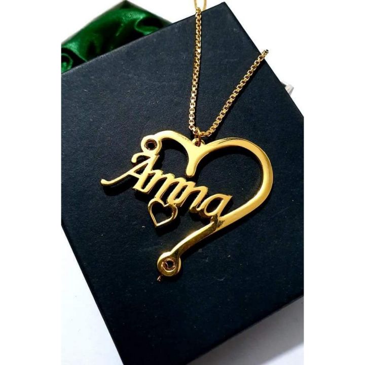 Customized Name Necklace Name Locket Get Any Personalized Name Necklace for Gift Item