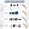 Multi Charging Cable 4FT, 3 in 1 Multi Charger Cable Heavy Duty Unbreakable Silicone Zinc Alloy Universal 3A Fast Charge Cord with Type-C/Micro USB/IP Connectors for Phones and More（Orange）. 