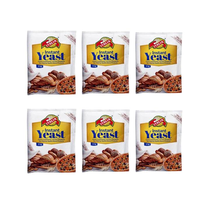 ITALIA Instant Yeast 11 gm (Pack of 6 Sachet)