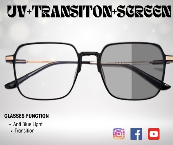 Color Changing Glasses For unisex Transtion+ UV+ Screen  Glasses