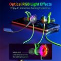 Plextone RX3 PLUS Type-C Interface In-ear Wired Game Earphones Pluggable Mic RGB Light Effect – Green. 