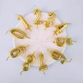 Digit / Number Candles For Birthday Cake Golden Color. 