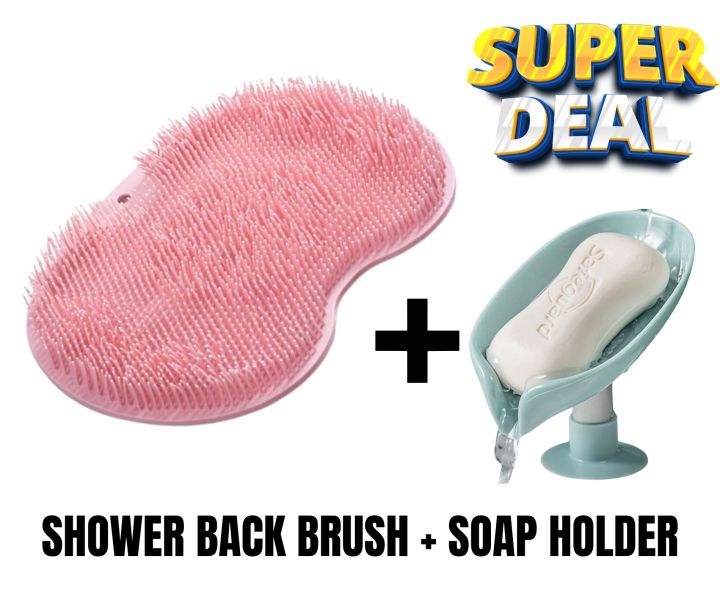 High Quality - Silicone Back Scrubber Soft Loofah Bath Body/Foot & Hand Exfoliating Massage For Shower Body Cleaning Bathroom Shower Scrubber - Suitable for Women Men Kids Shower