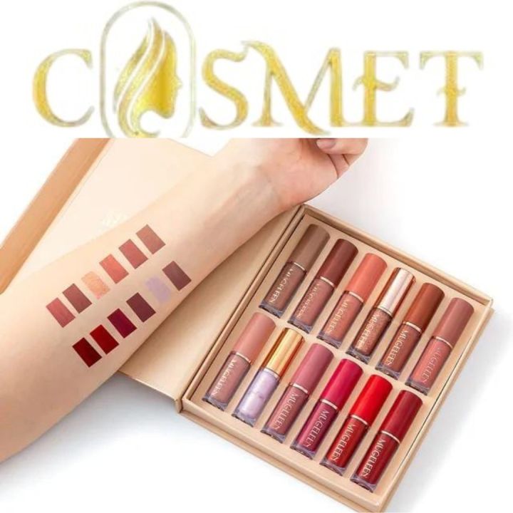 Gegemoon  12 Colors Matte Liquid Lipstick available in  2 settings