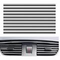 Universal Car Ac Vent Blade Trim Decoration Moulding Chrome Plastic Strips. 