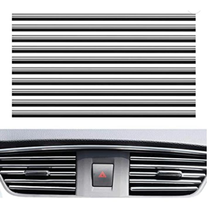 Universal Car Ac Vent Blade Trim Decoration Moulding Chrome Plastic Strips