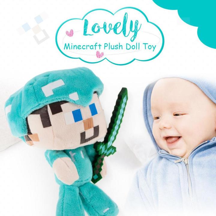 NYT Minecraft Diamond Steve Plush Stuffed Toy Best Gift For Child And Collectors