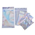 wangxuewen 10Pcs Iridescent Zip lock Pouches Cosmetic Plastic Laser Holographic Zipper Bags. 