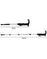 Adjustable Telescopic AntiShock Trekking Hiking Walking Stick - Irony White. 